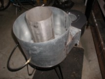 Air roaster heat chamber from the back